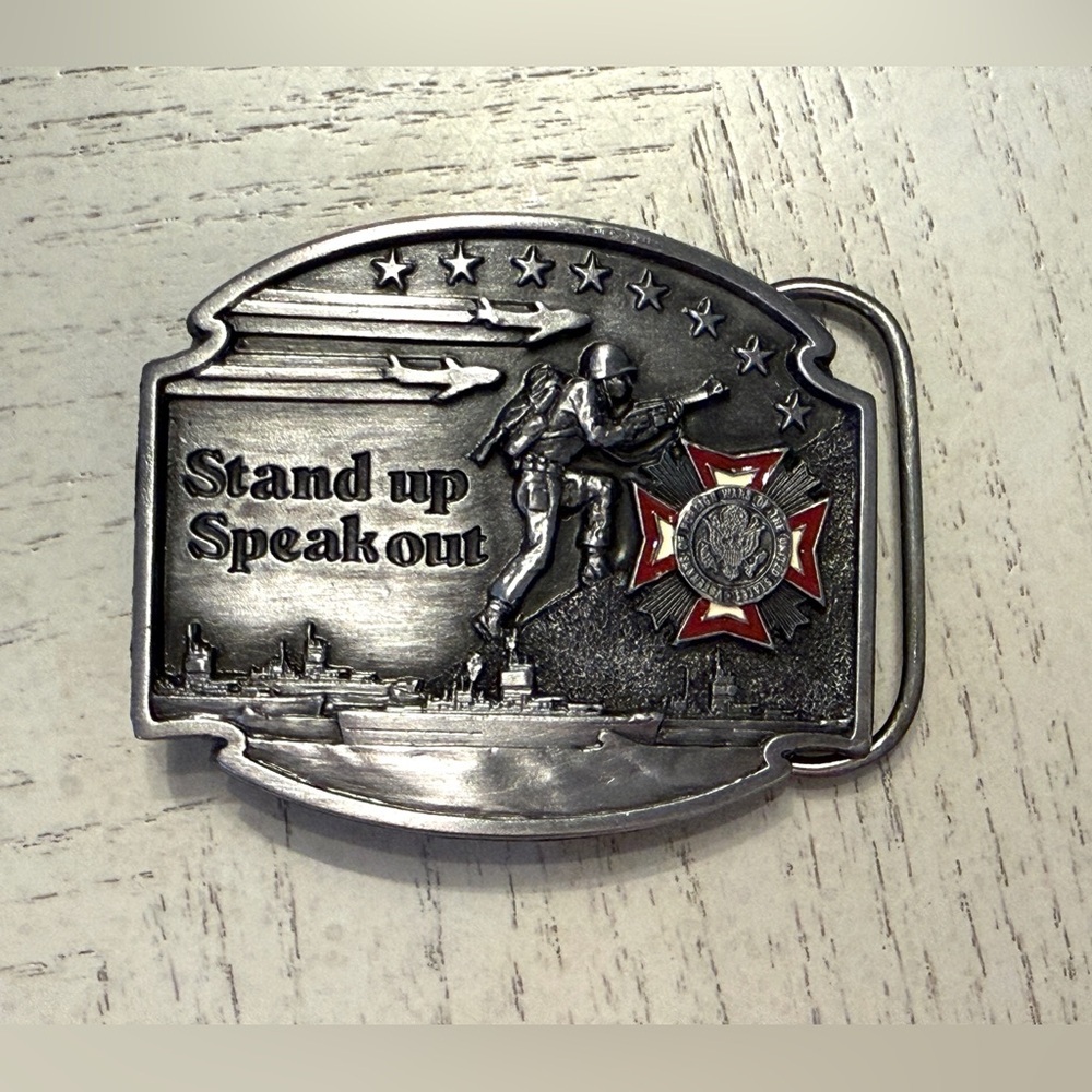 1992–1993 VFW “Stand Up Speak Out” Limited Edition Belt Buckle